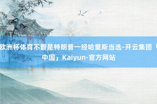 欧洲杯体育不管是特朗普一经哈里斯当选-开云集团「中国」Kaiyun·官方网站