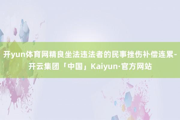 开yun体育网精良坐法违法者的民事挫伤补偿连累-开云集团「中国」Kaiyun·官方网站