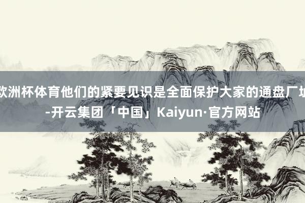 欧洲杯体育他们的紧要见识是全面保护大家的通盘厂址-开云集团「中国」Kaiyun·官方网站