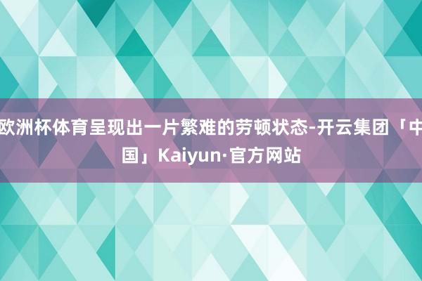 欧洲杯体育呈现出一片繁难的劳顿状态-开云集团「中国」Kaiyun·官方网站
