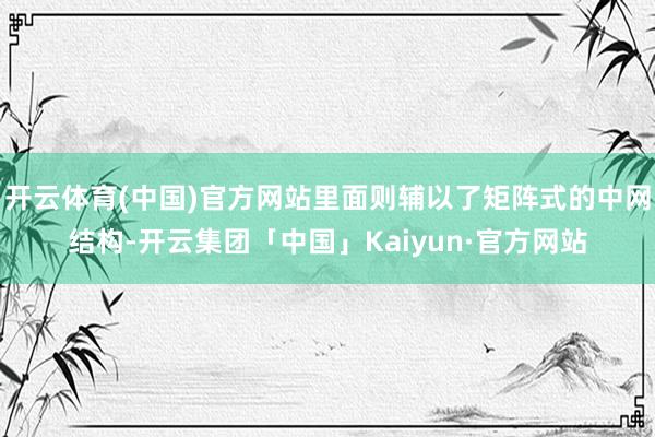 开云体育(中国)官方网站里面则辅以了矩阵式的中网结构-开云集团「中国」Kaiyun·官方网站